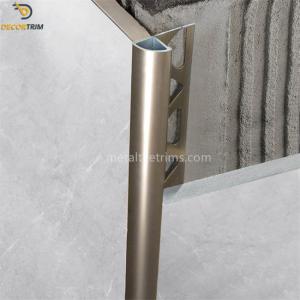 China 8 / 10 / 12mm X 2.5m Aluminium Tile Trim Round Closed Shape With Quarter Round Corners on sale