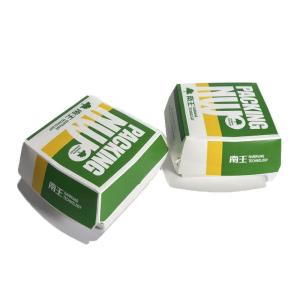 Quality Disposable Kraft Paper Hamburger Container Custom Disposable Burger Packing Box for sale