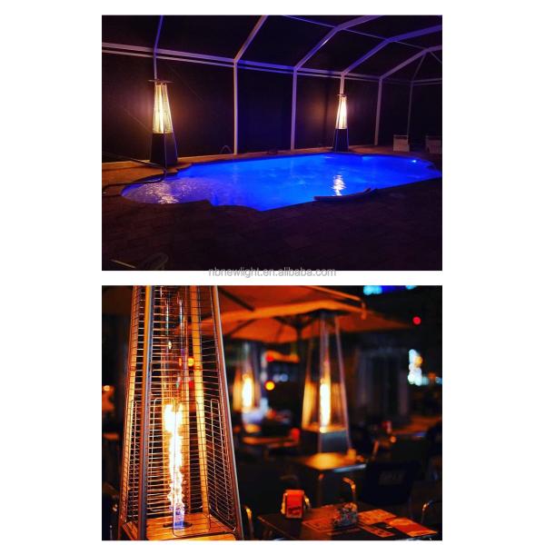 Standing Pyramid Torch Gas Heater Cover Total Height 2270mm Made for Garden and Indoor