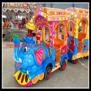 Quality fair ground rides electric train ride trackless elephant train for sale
