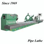 Stable Pipe Threading Lathe , High Speed Precision Lathe Turning Oil Pipes