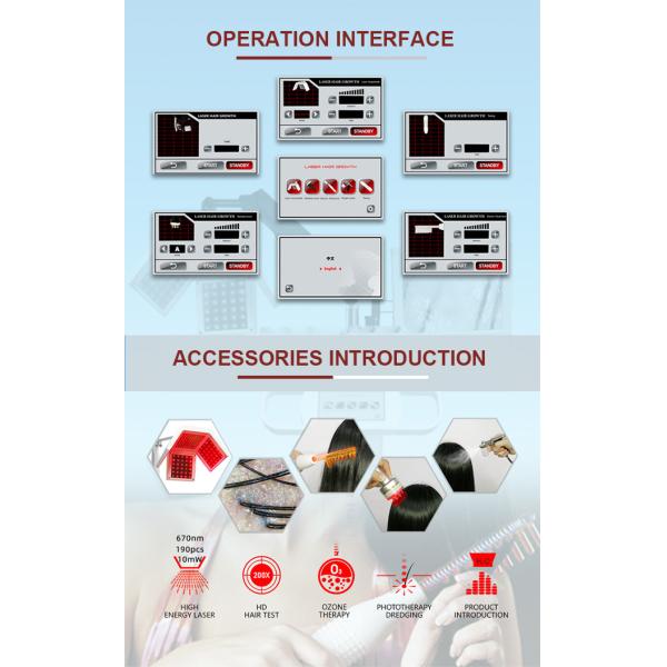 5 In 1 Laser Hair Growth Machine 650nm Diode Therapy Beauty Salon Equipment