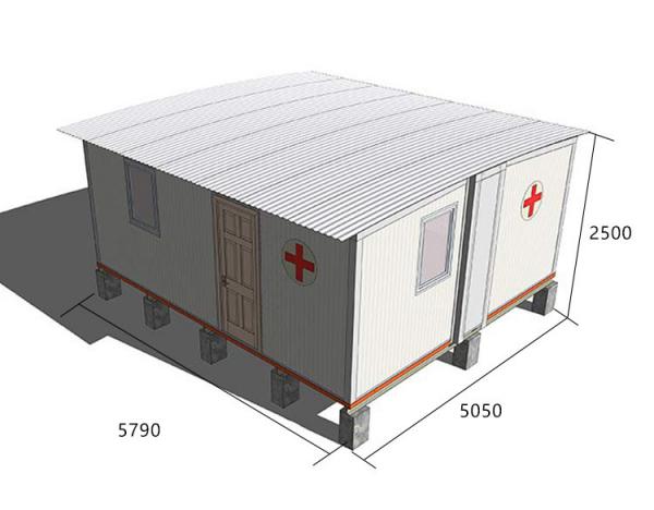 Steel Door Mobile Field Hospital Shelter Emergency Housing For Disaster Area