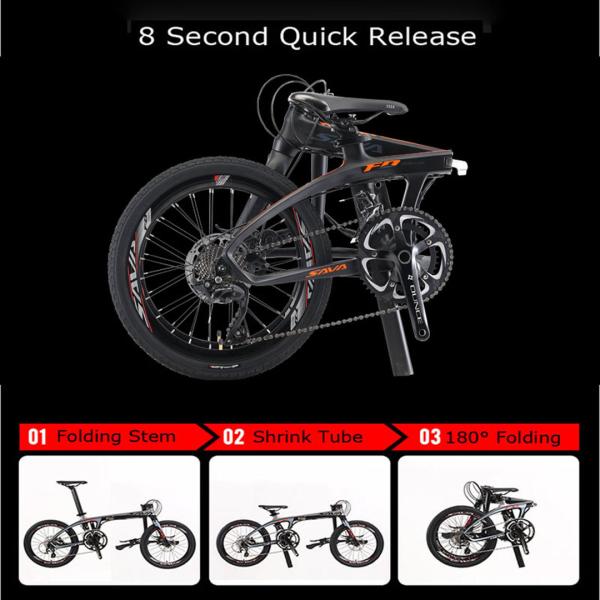 Z1 9s Savadeck Folding Bike 20 inch Aluminum Alloy Rim Material