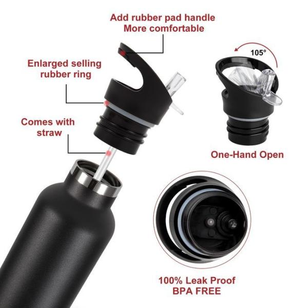 17oz Kids Insulated Stainless Steel Water Bottles With Straw Lid Double Wall Vacuum Metal Thermos Water Bottle Reusable Sports Water Flask Keep Hot