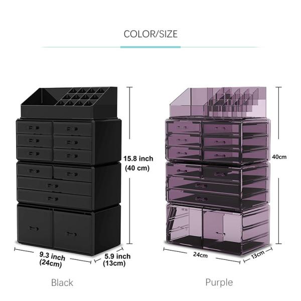 16In Extra Large Acrylic Makeup Organizer Acrylic Makeup Storage Drawers