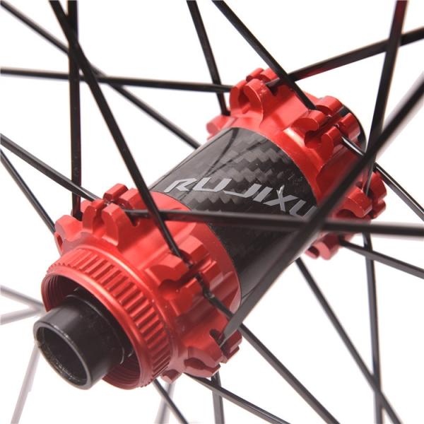 24H Spoke Hole 29" MTB Wheelset Carbon Fiber Hub With Aluminum Clincher Rim