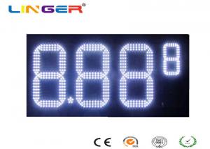 Quality Outdoor White Color Roadside Gas Station Led Price Sign With CE / RoHS Approved for sale