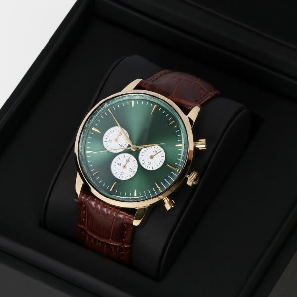 Business 316L Stainless Steel Chronograph Watch Butterfly Buckle 40x11mm Size