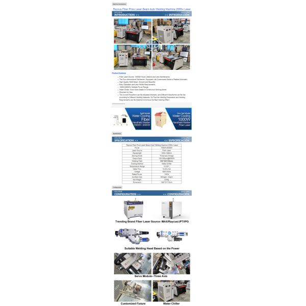 1500w Fiber Continuous Laser Welding Machine Automatic Square Lithium Battery Pack Aluminum