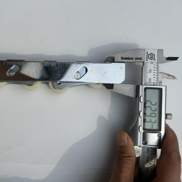 Stainless Steel Adjustable Sliding Door Roller Four Door Pulley 23mm Width 20mm Height