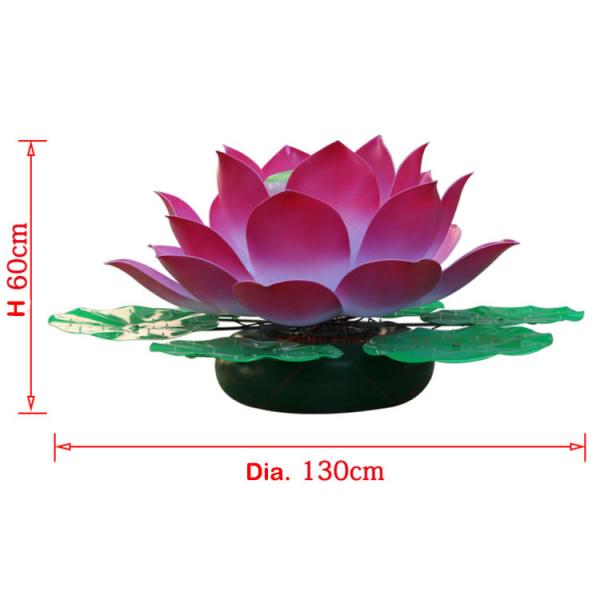LED Acrylic lotus lamp Floating Simulation lotus shape Landscape lotus lamp Waterscape lighting lamp