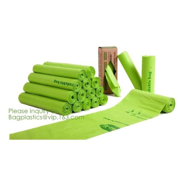 64 Gallon compostable trash bag biodegradable garbage bag, 0.9 Mil, 47"W x 60"H,cornstarch made 100% eco friendly direct