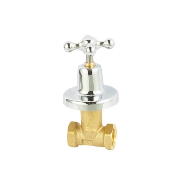 Standard 1/2-6inch Brass Concealed Water Shut Off Valve With Handle antirust