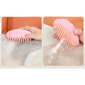Pink Pet Steamer Brush Customized Cat Grooming Comb With Steam