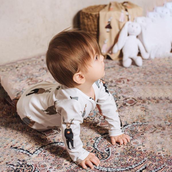 Custom Baby Rompers Bamboo Cotton Baby Clothes with Hood Baby printed clothing Sets Toddler Pajamas