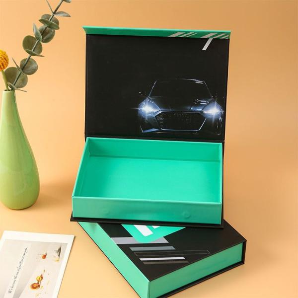 Matt Laminated Rigid Foldable Magnetic Cardboard Gift Boxes For Wedding Gowns Customized