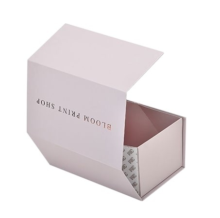Pink Easy Foldable Paper Box Packaging Magnetic Rigid Boxes FSC