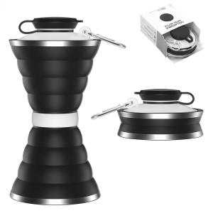 Quality Super Thin Silicone Collapsible Water Bottles Foldable BPA Free 500ml for sale