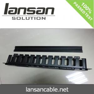 China Black 19 Inch Horizontal Cable Management High Density 1U Plastic Cable Management on sale