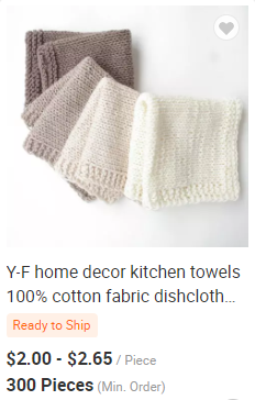 Y-F Kitchen Crochet Wash Cloth 100% Cotton Eco Friendly 3pk 9x9 Knitted Wash Dish Cloths