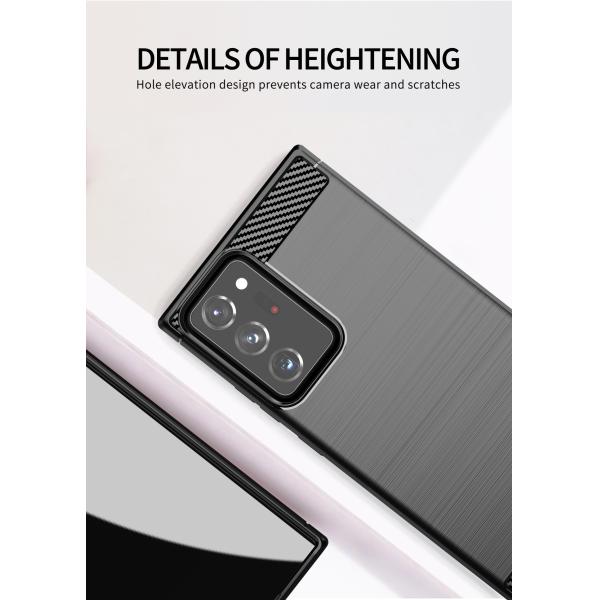 Luxury Shockproof Phone Cases Carbon Fiber TPU Back Cover Anti Slip