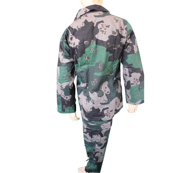 Polyester Cotton Philippine Police Security Uniform In Woodland Camou For Training
