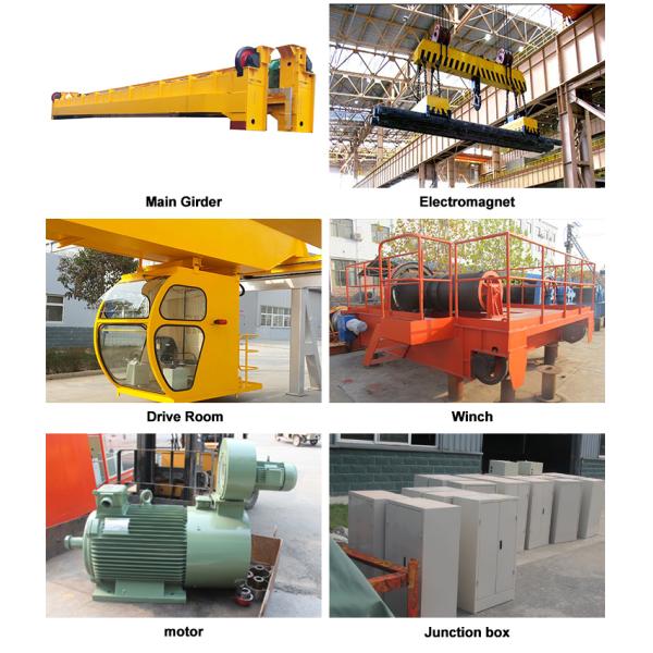 Heavy Duty 5~16tons Industrial Double Beam Electromagnet Lifting Bridge Crane