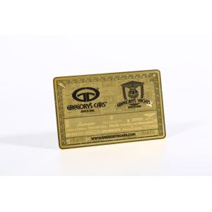 High End Gold Plated Metal Membership Card Transparent