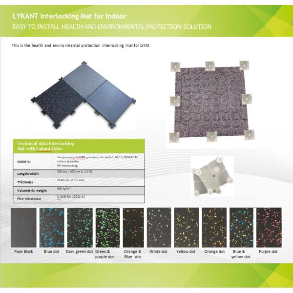 Custom Gym Rubber Floor Mat Outdoor Sports Double Surface Rubber Gym Mat Flooring Tiles