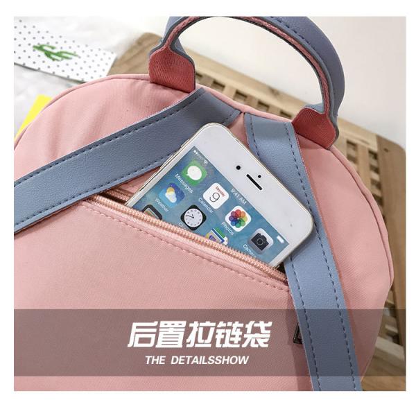 Women Backpack Travel Bag Waterproof Nylon Casual Pink for Teenager Girls