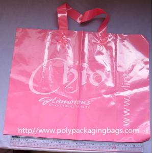 Quality OEM Pink LDPE Soft Loop Handle Bag Promotional Shopping Bags for sale
