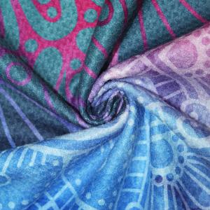Non Slip Printed Microfiber Yoga Mat Towel With Silicone Dots