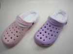 Flexible Thick Outsole Odm Fuzz Lined Clog Style Slippers