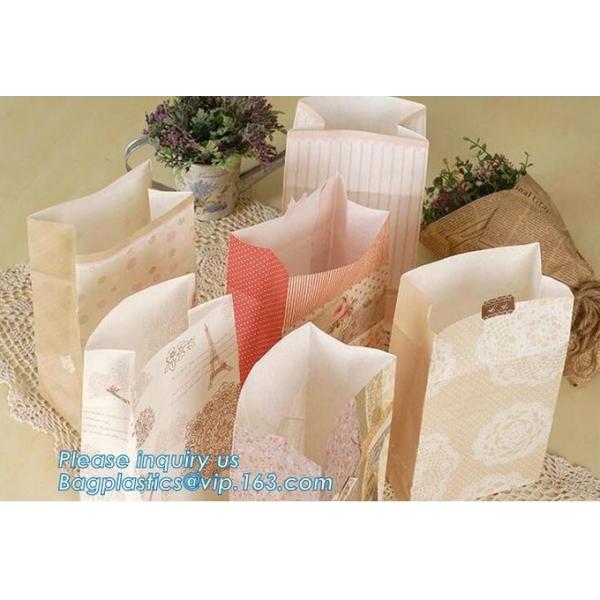 Bread Art Packing Kraft Paper Bag,Food Grade disposable Paper Bag With Logo Print,Beautiful printing Food grade package