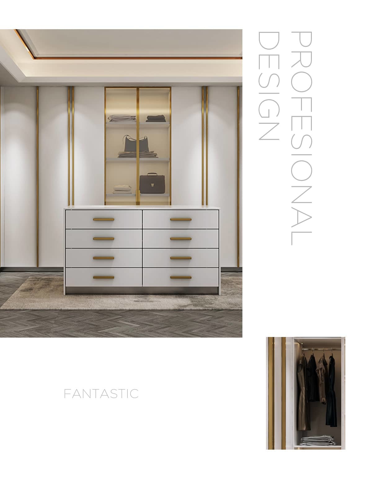 410 430 Steel Stainless Wardrobe Almirah With Glass Shelves Drawers OEM