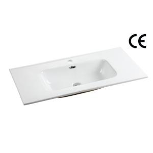 Quality Ceramic Large Bathroom Rectangular Vessel Sink Vanities 1000mm for sale