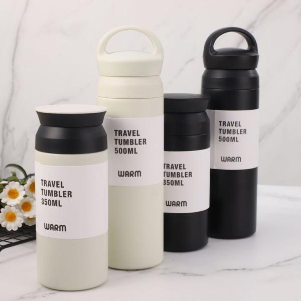 500ml Portable Travel Water Cups With Tea Infuser Japan Style Stainless Steel Insulated Coffee Flasks