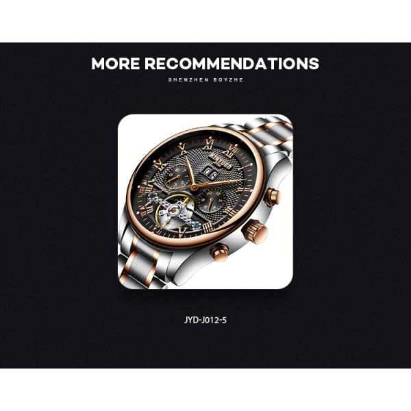 KINYUED In Stock Fancy Watch Tourbillon Power Reserve Watch Automatic Watch Luxury