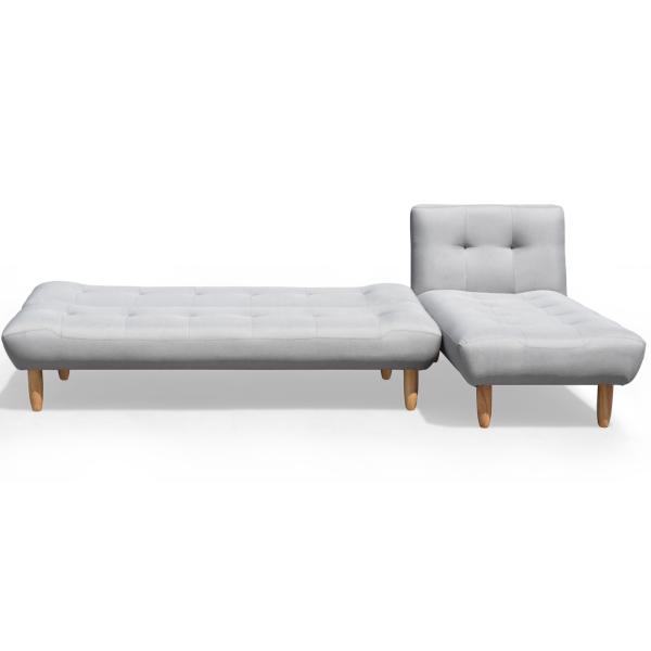 L Shaped Folding Modern Blue Upholstered Sofa Bed high durability