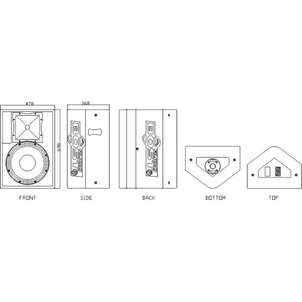 15 inch professional pa sound system monitor speaker FC115M
