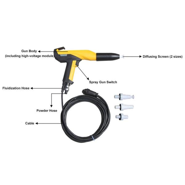 Professional Manual Electrostatic Generator Powder Spray Gun for Powder Coating