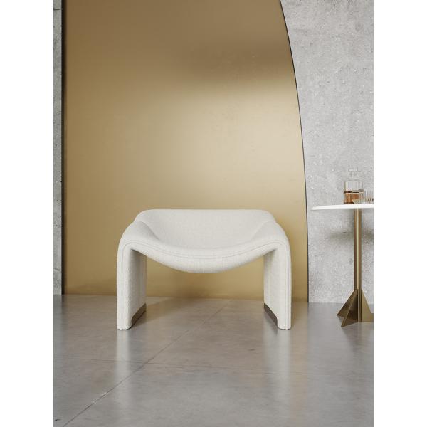 Fabric Leisure Chair Living Room Furniture White cloth Fabric Leisure Chair