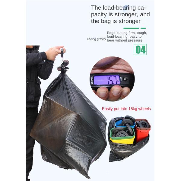 Large Black Sanitation Trash Bin Large Garbage Bag Property Community Factory Wholesale Plastic Garbage Bag