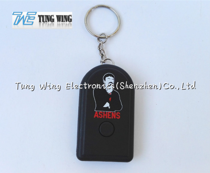 Non - Toxic Black Car Sound Music Keyring Battery Replaceable