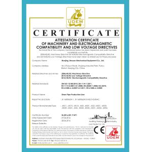 Nanjing Jiexuan Mechanical Equipment Co., Ltd. Certifications