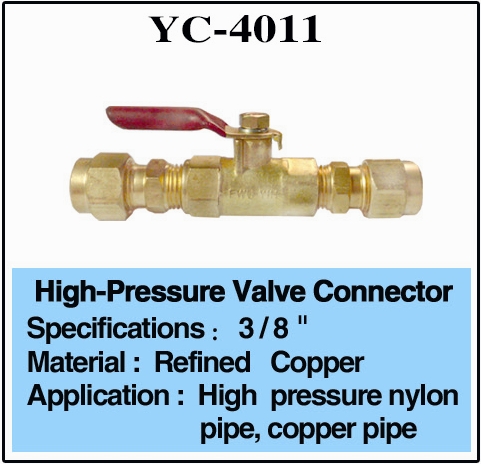 3/8" Brass Water Valve Connector For Mist Water Nozzle
