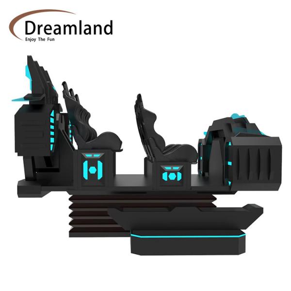 Close-up view of VR Cinema interior with high-tech equipment