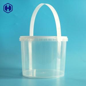 Quality Clear 3L IML Bucket Round Food Packaging Recycled Plastic Tubs for sale