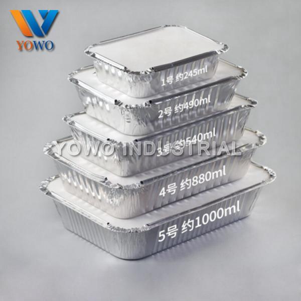 Silver 1lb 175*110*40mm Aluminum Freezer Containers